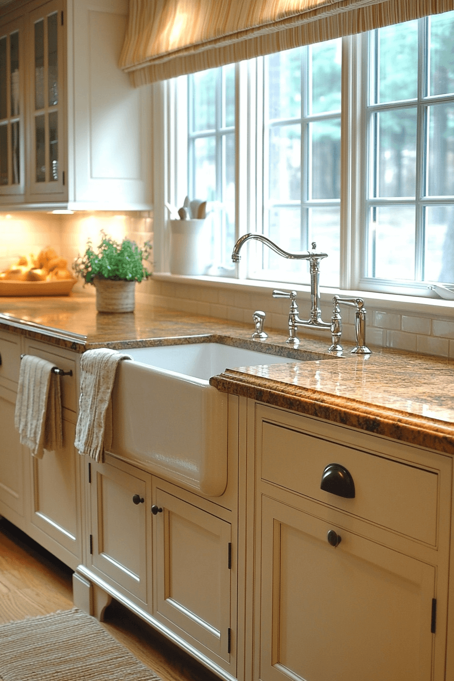 brown granite countertops