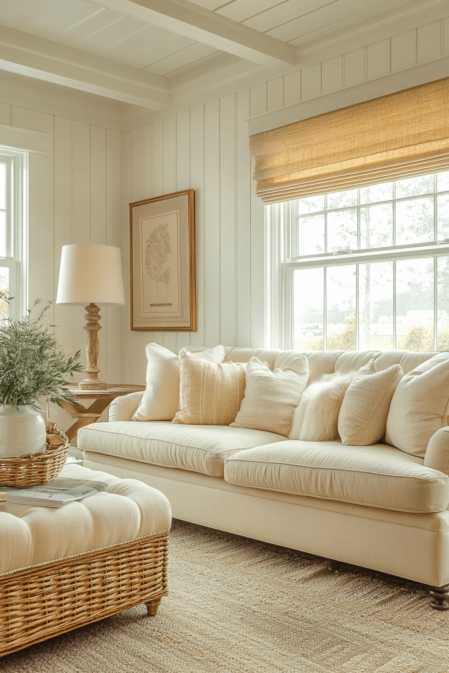 cozy modern farmhouse living room