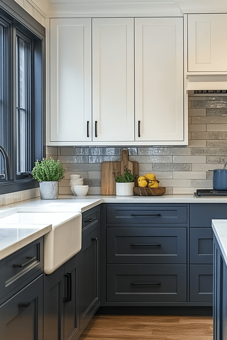 gray and white kitchen