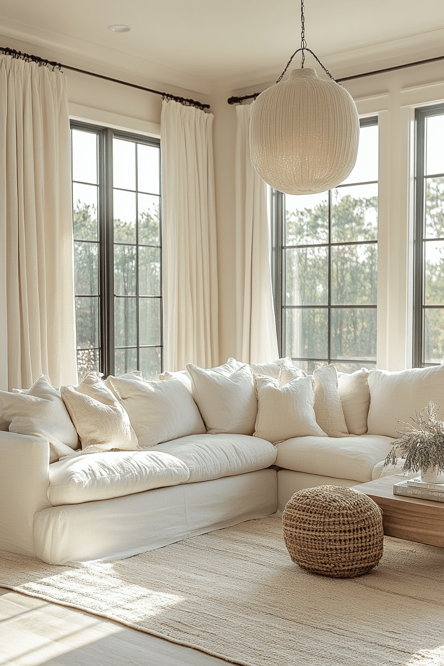 cozy modern farmhouse living room