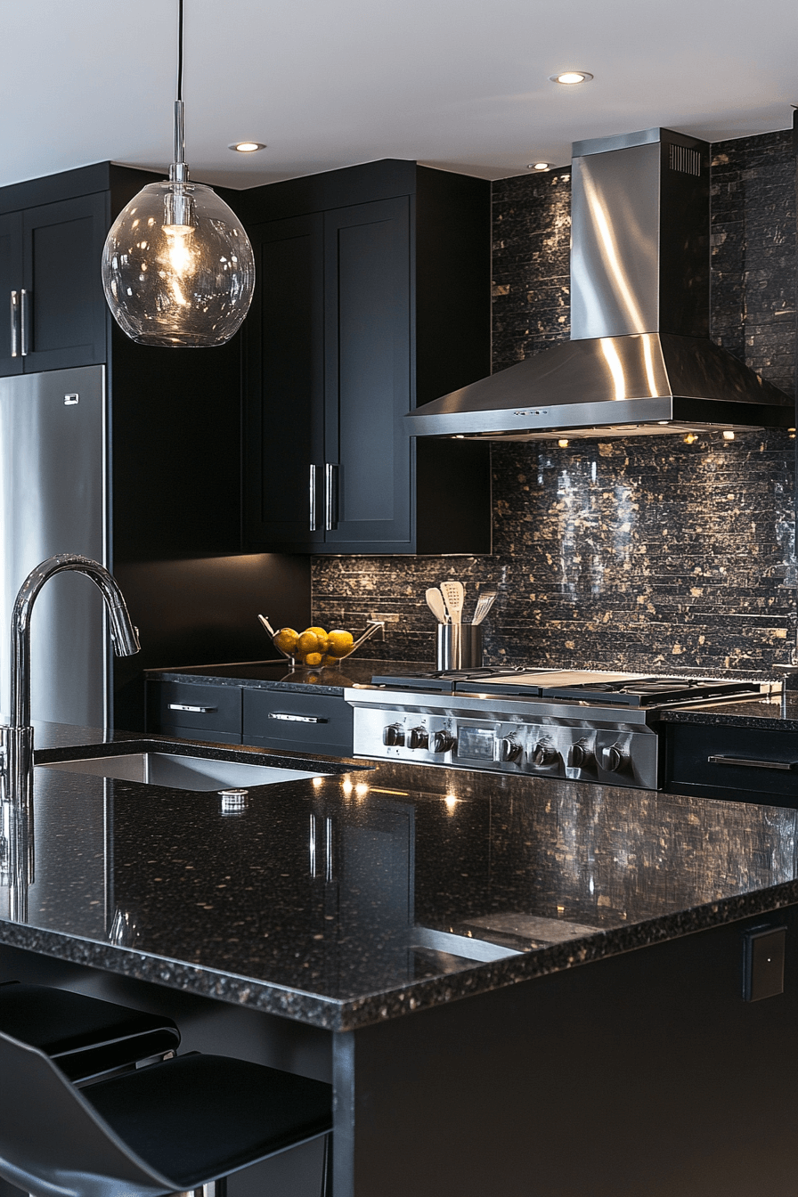 brown granite countertops