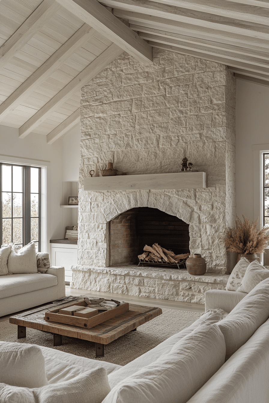modern farmhouse fireplace