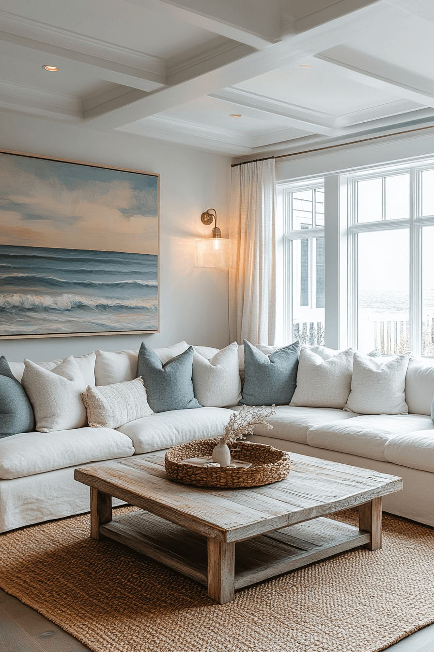 29 Cozy Coastal Living Room Styles That Blend Warmth And Ocean Vibes ...