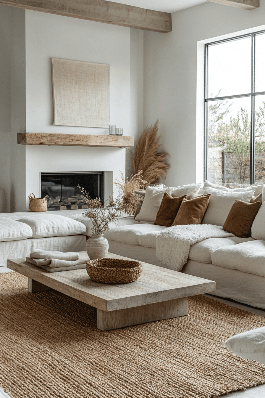 cozy modern farmhouse living room