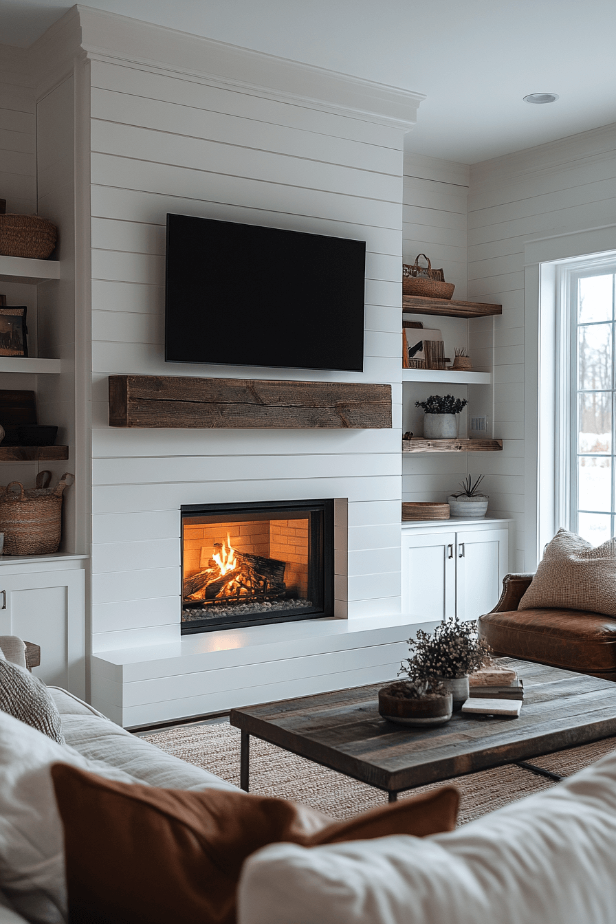 modern farmhouse fireplace