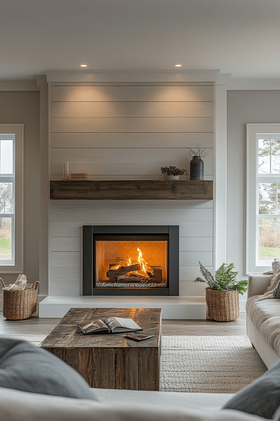 modern farmhouse fireplace