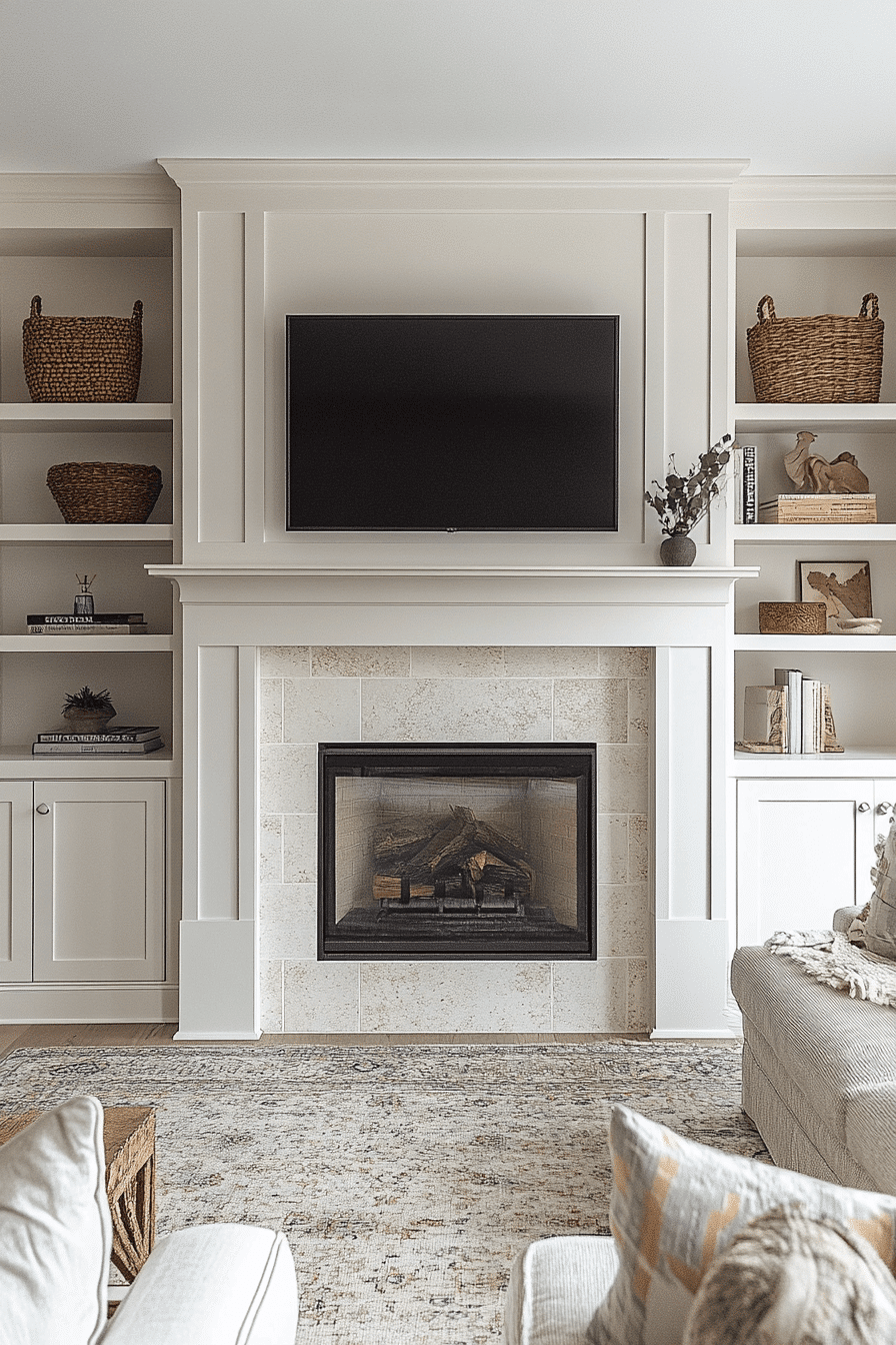 modern farmhouse fireplace