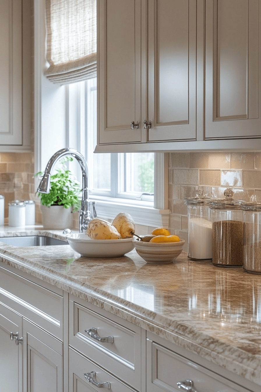 brown granite countertops