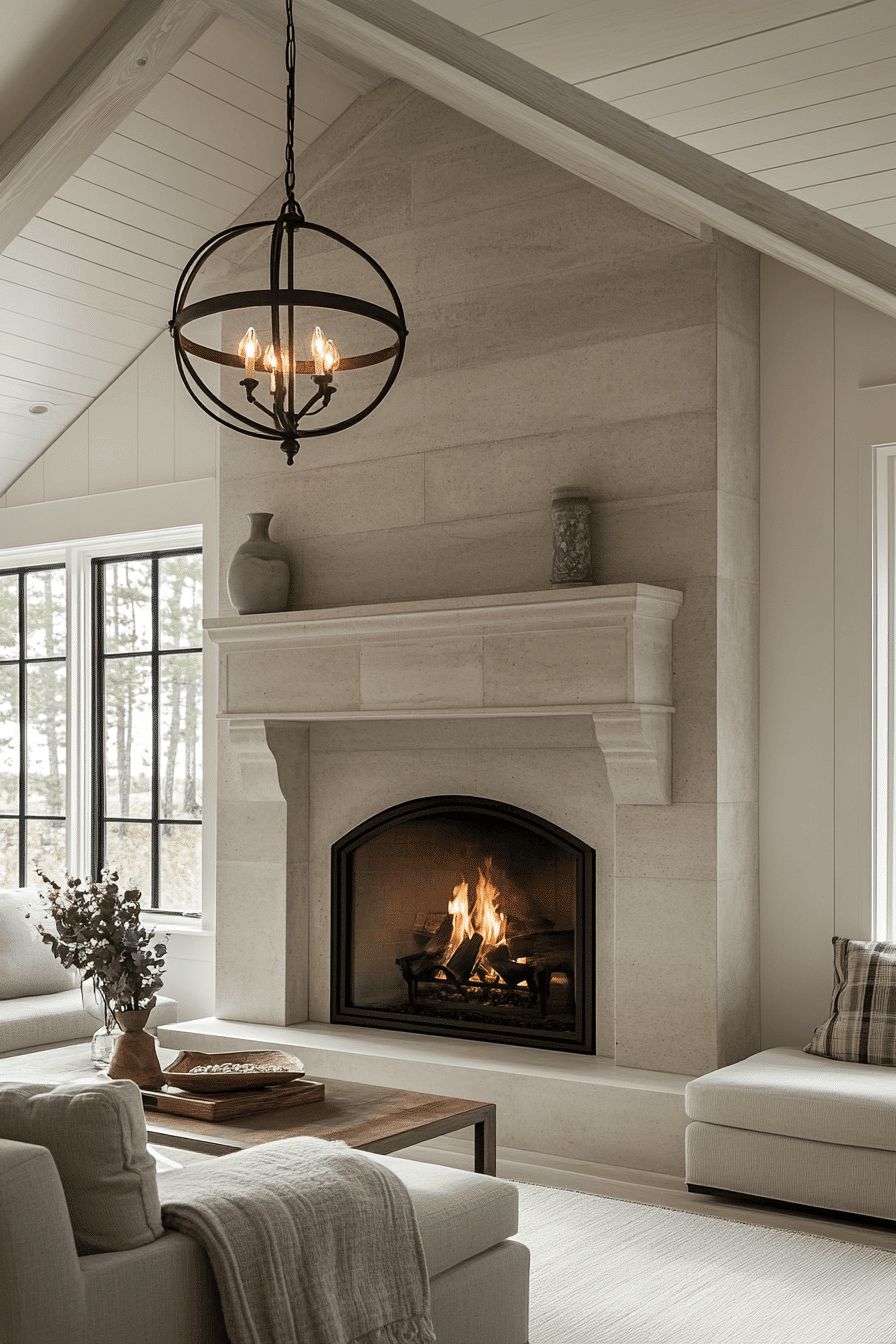 modern farmhouse fireplace