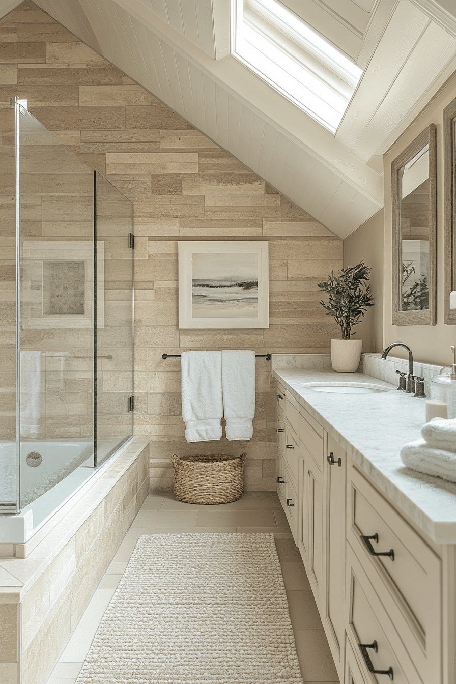 modern farmhouse master bath