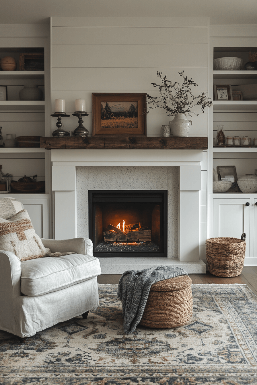 modern farmhouse fireplace