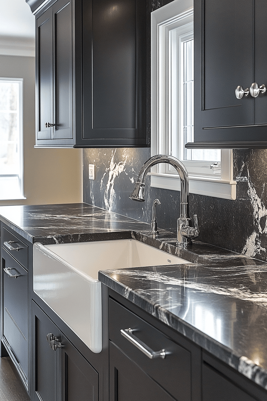 brown granite countertops