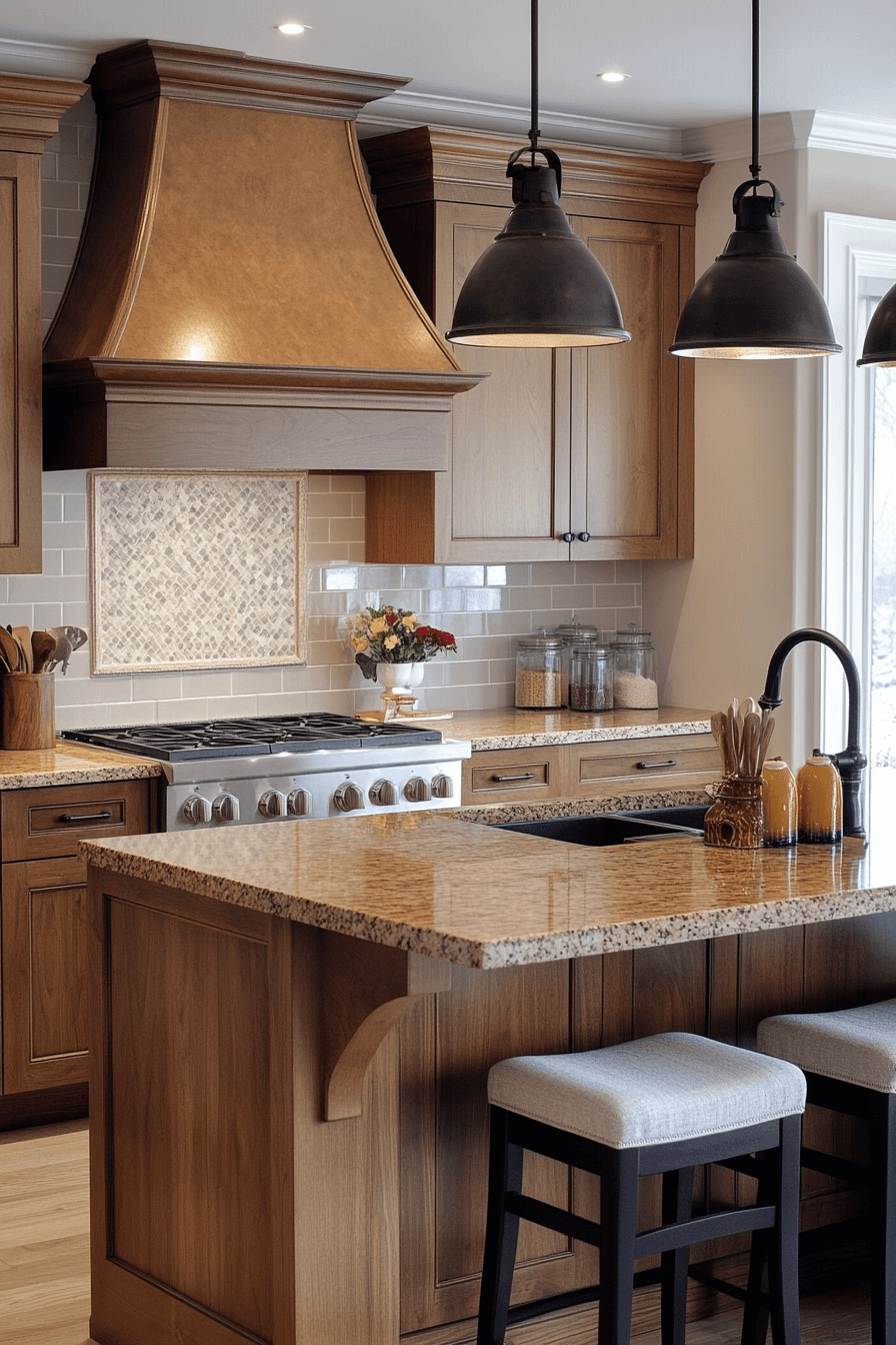 brown granite countertops