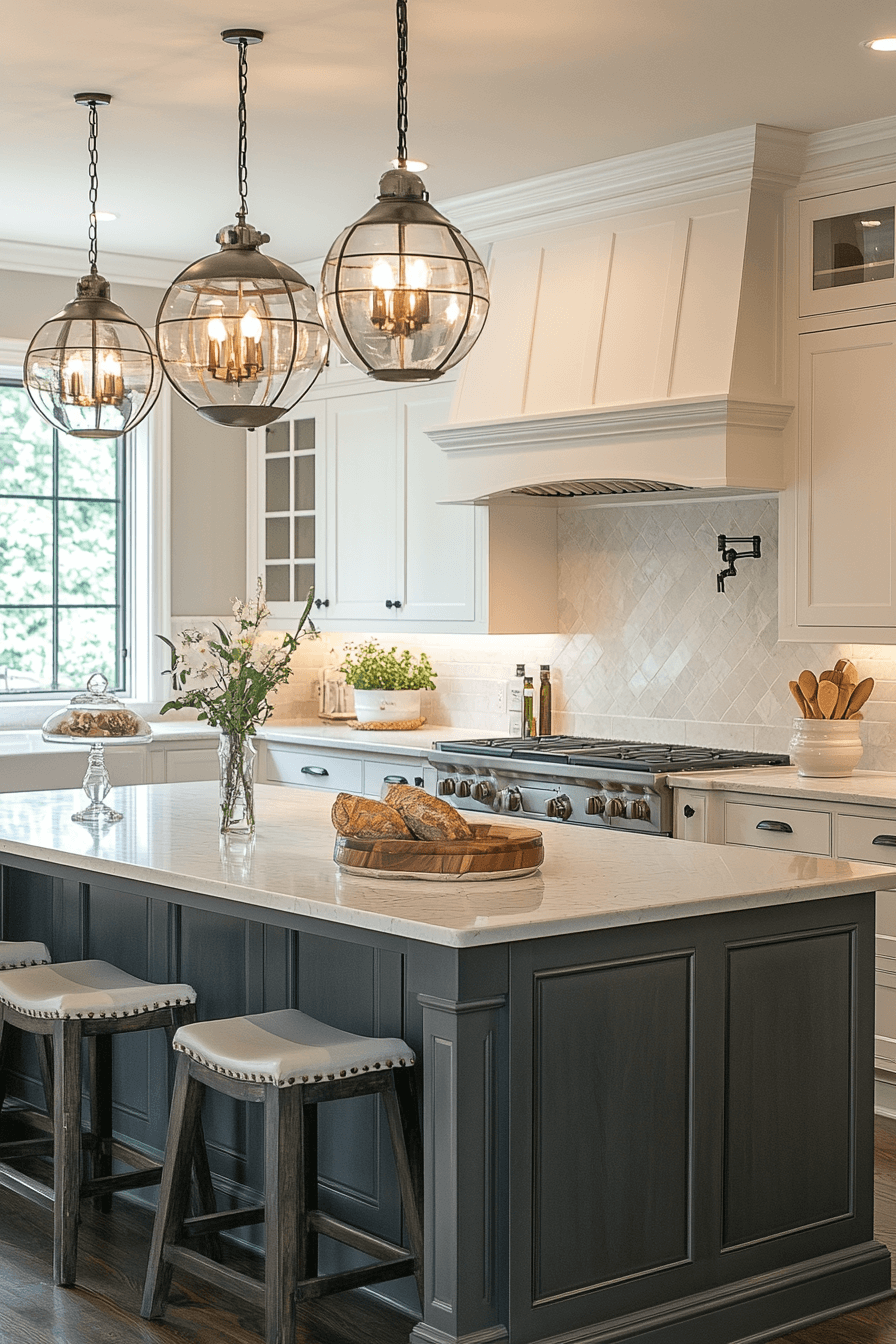gray and white kitchen