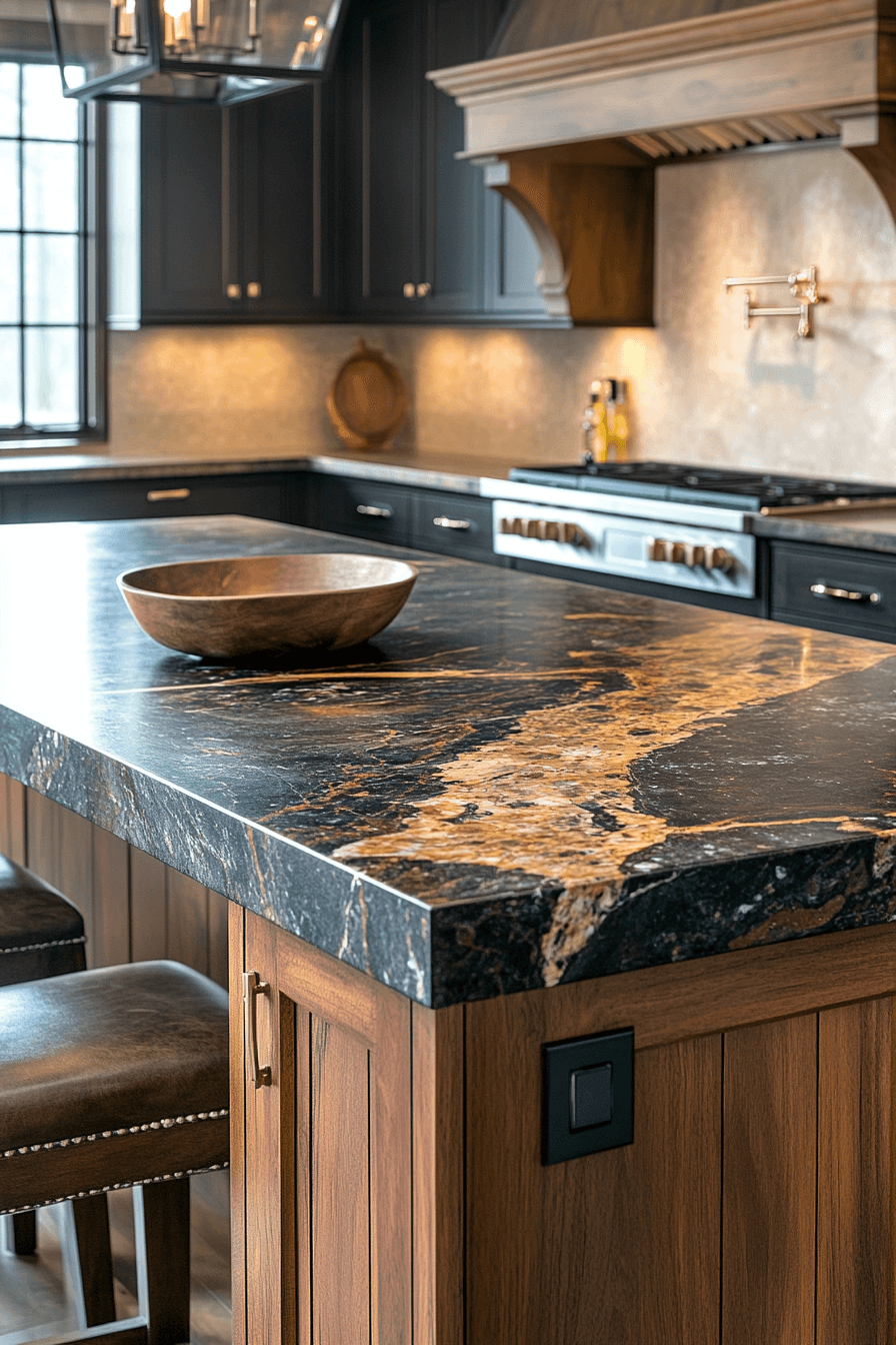 brown granite countertops