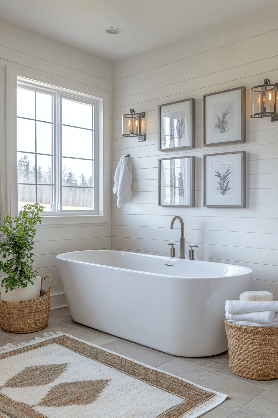 modern farmhouse master bath
