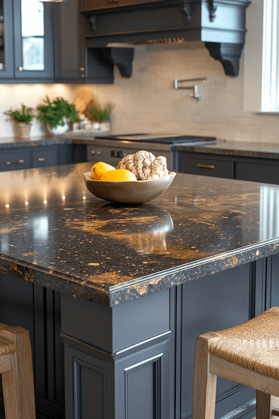 brown granite countertops