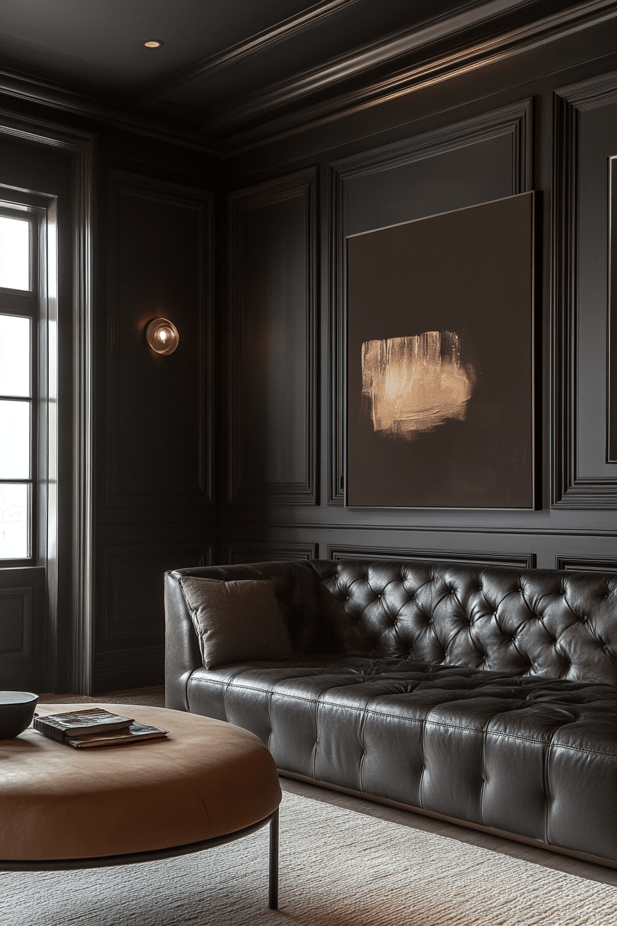 black and brown living room