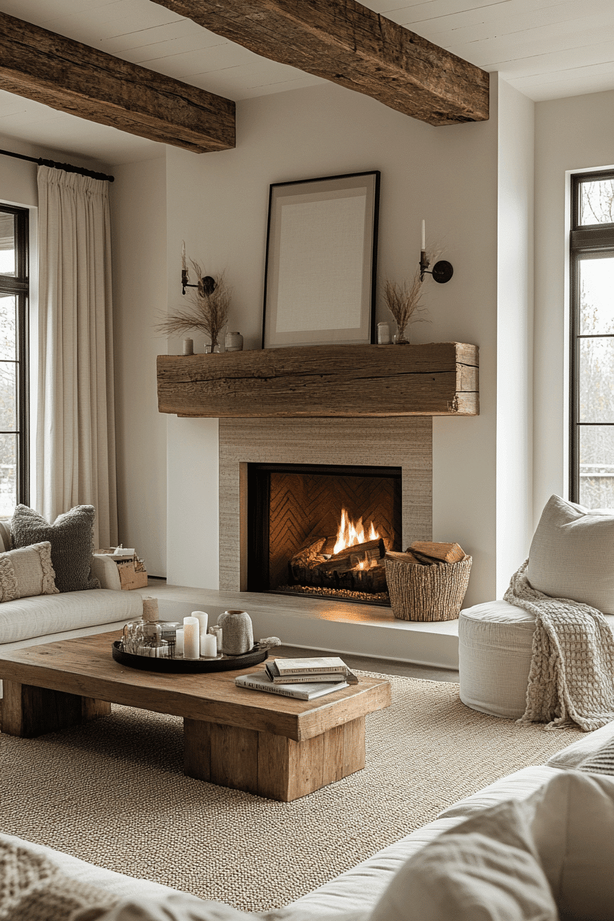 cozy modern farmhouse living room