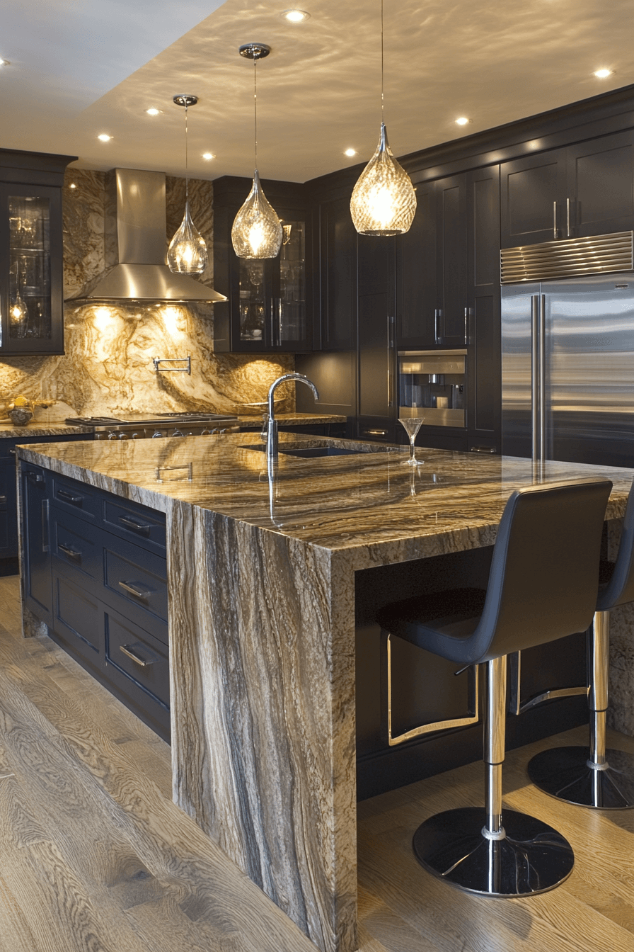 brown granite countertops