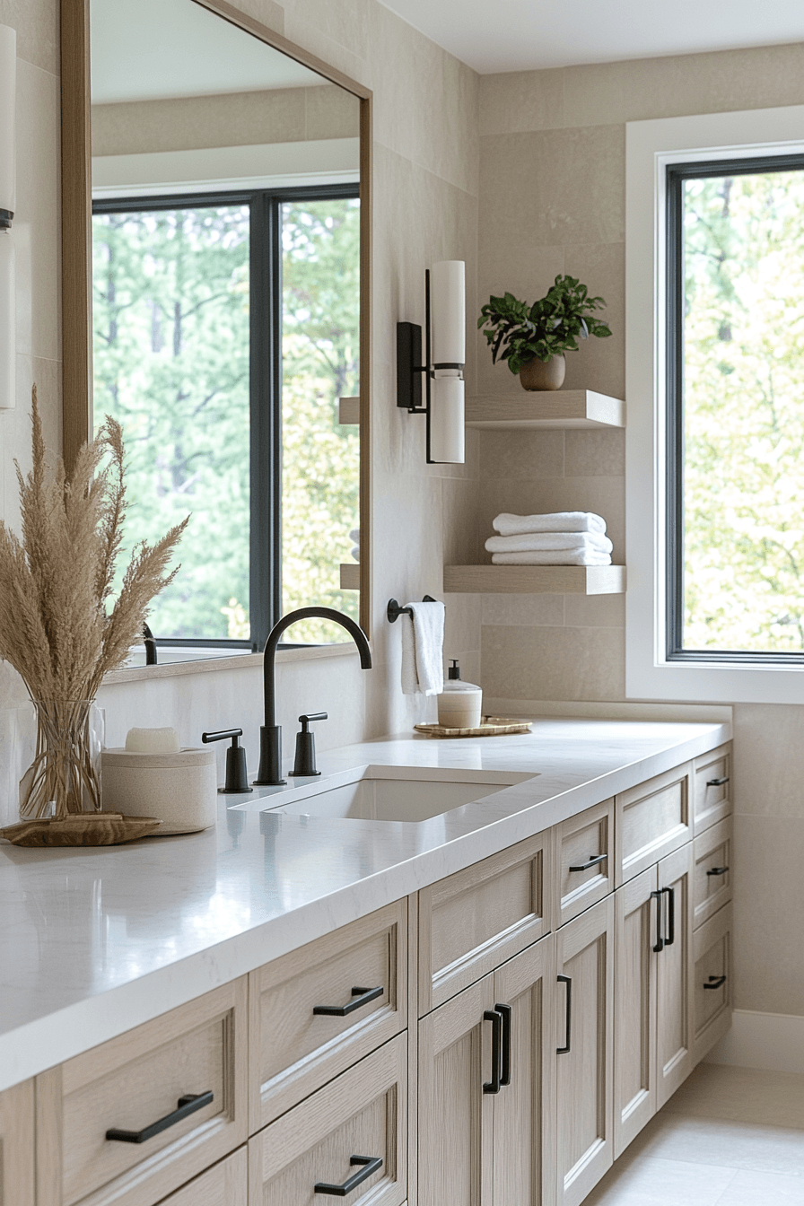 modern farmhouse master bath