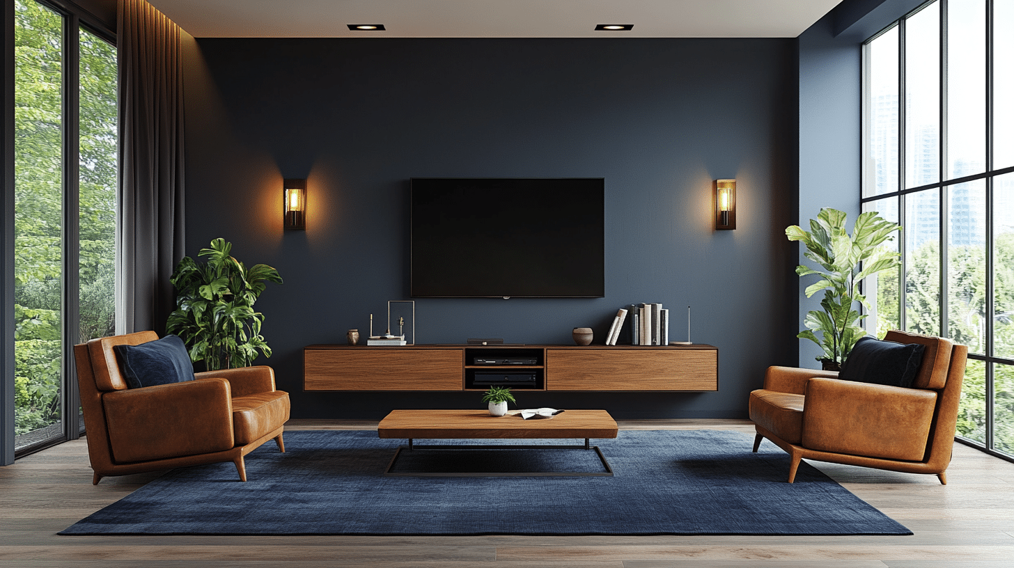 29 Brown And Blue Living Room Designs To Create A Cozy Calm Space ...