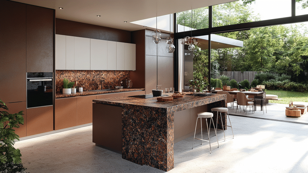 brown granite countertops