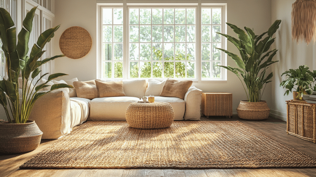 cozy modern farmhouse living room