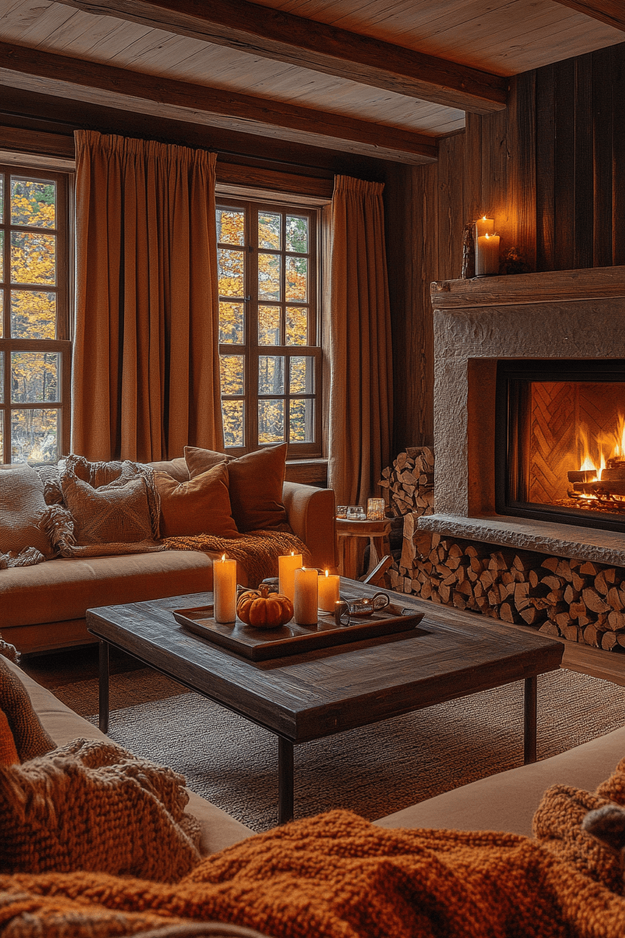 fall living room decor