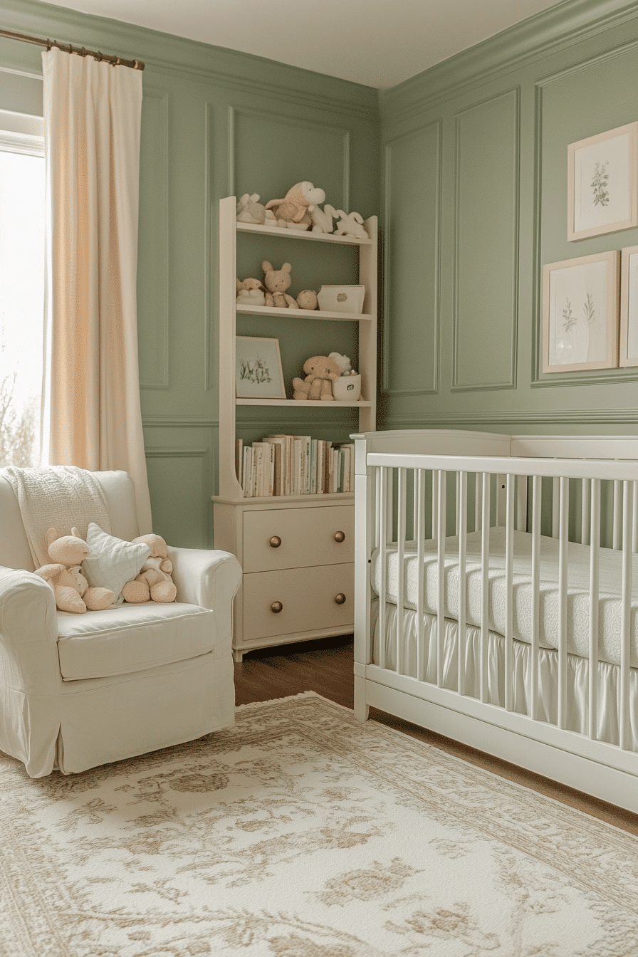 sage green nursery