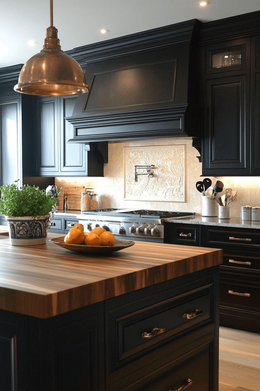 29 Black And Wood Kitchen Ideas That Make Cooking Feel Extra Special ...