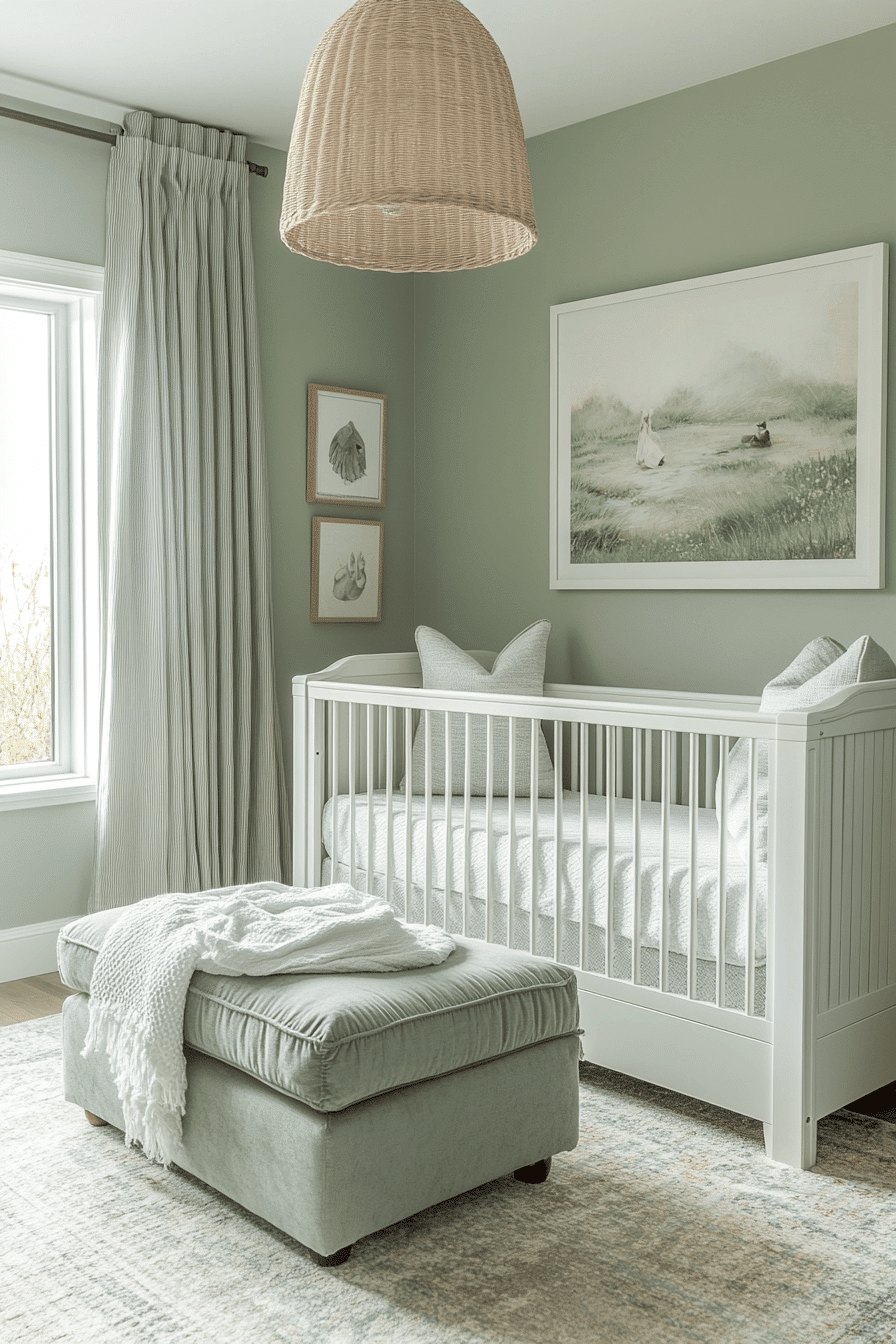 29 Sage Green Nursery Ideas That Create A Calm Happy Room - Courtneys World