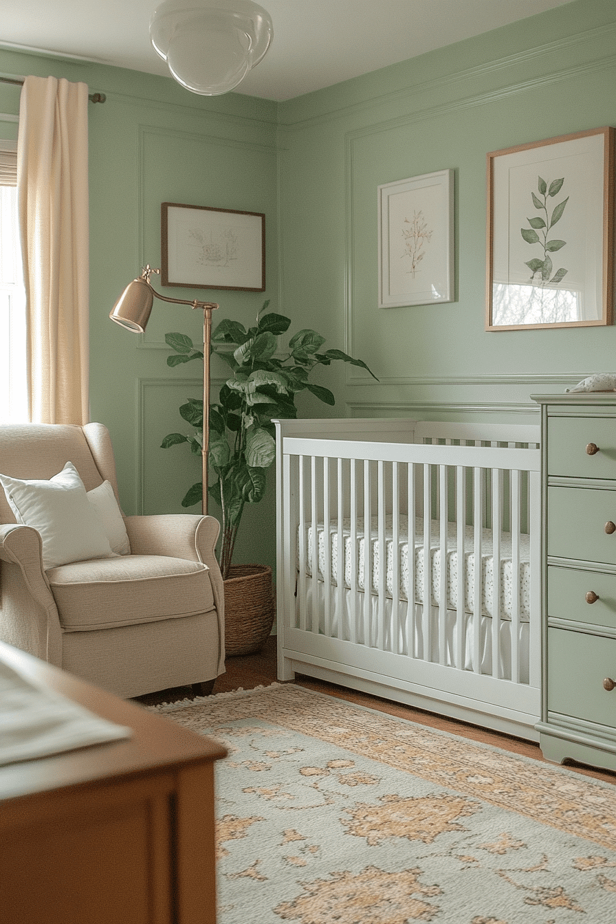 29 Sage Green Nursery Ideas That Create A Calm Happy Room - Courtneys World