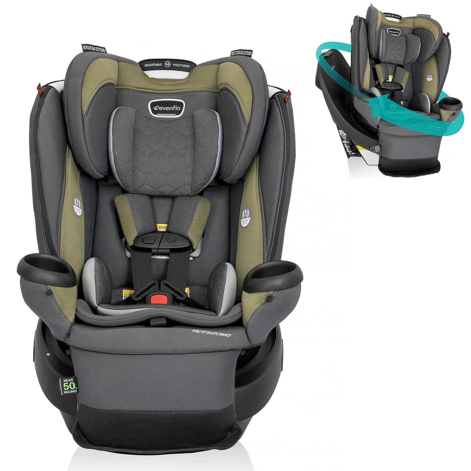 The Best Rotating Car Seat for Easy Access and Comfort 1 Evenflo Revolve360 Extend All-in-One Rotational Car Seat best rotating car seat