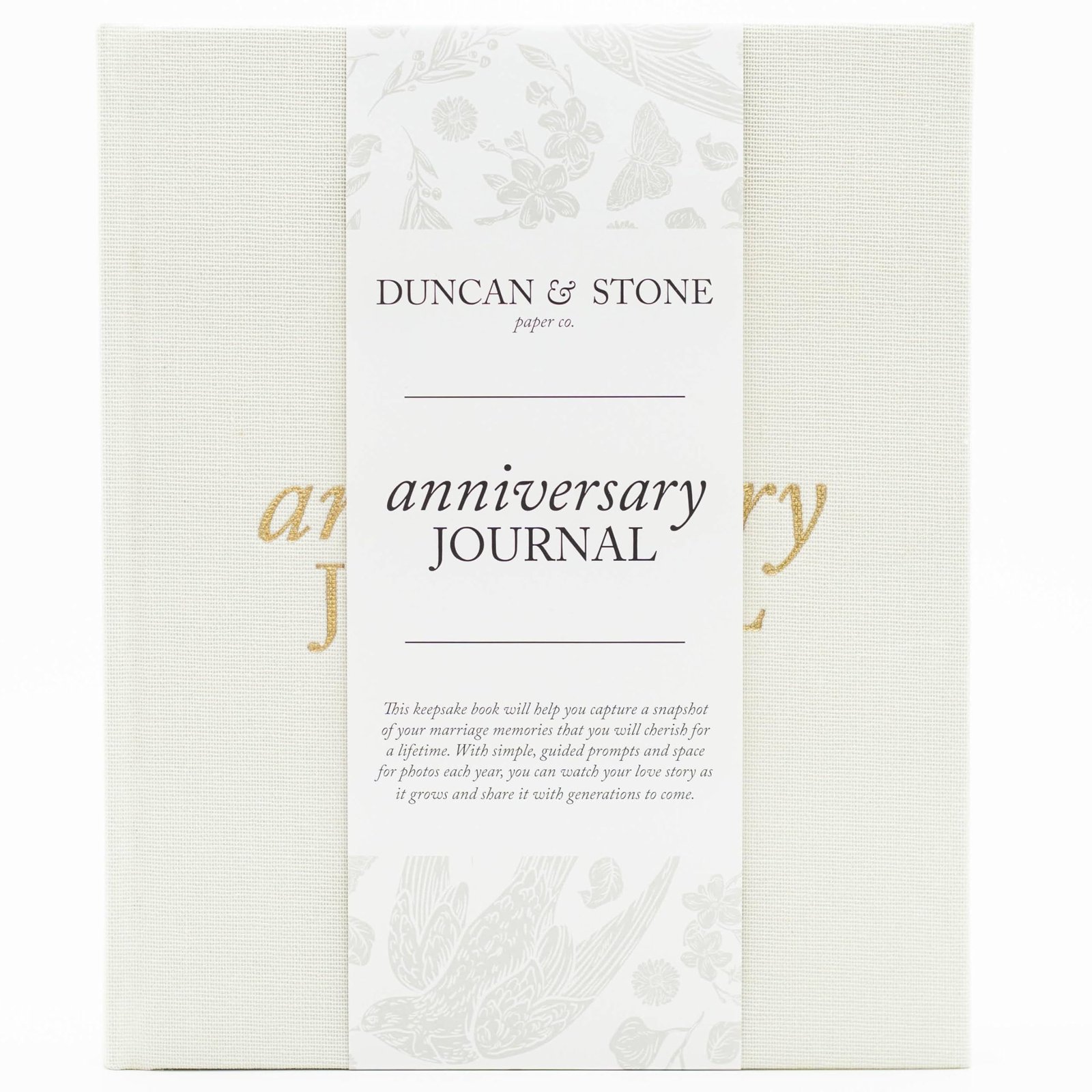 Last Minute Anniversary Gifts for Him: 10 Ideas for a Thoughtful Surprise 2 Wedding Anniversary Journal (Ivory, 189 Pages) by Duncan & Stone - Anniversary Book for Couple - Marriage Memory Book & Photo Album - Unique Wedding Gifts for Couple