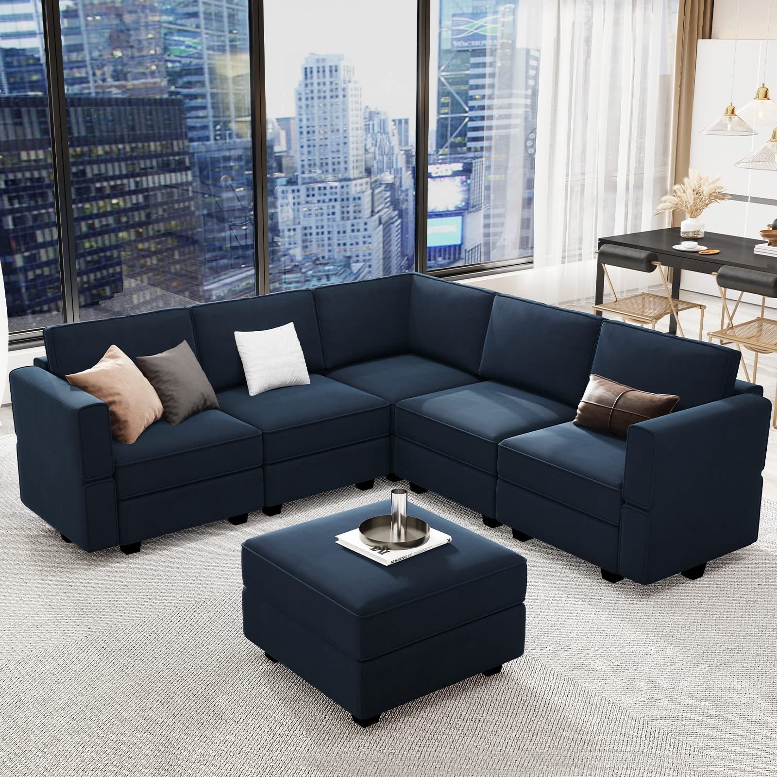 8 Best Corner Sofas for Comfortable and Stylish Living Rooms 8 Belffin Modular Sectional Sofa with Storage Seats