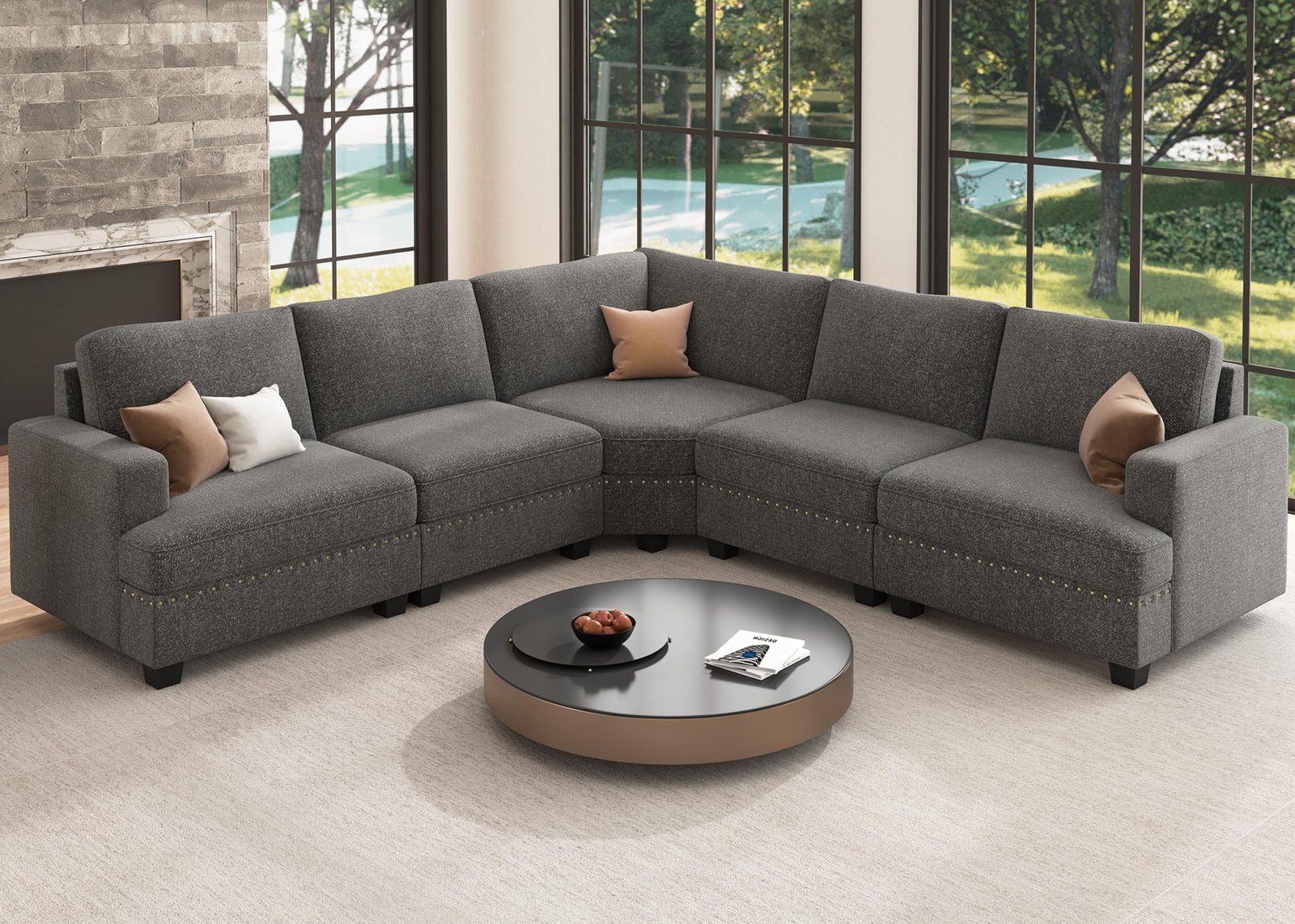 8 Best Corner Sofas for Comfortable and Stylish Living Rooms 6 Nolany Oversized Modular Sectional Sofa