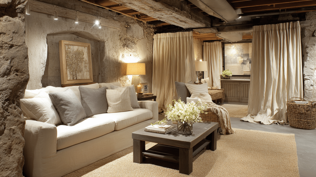 unfinished basement ideas