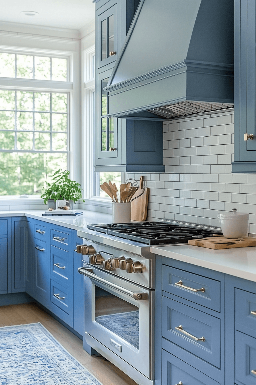 Slate Blue Kitchen Cabinets