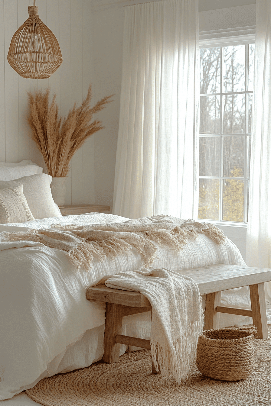 White Boho Bedroom Ideas