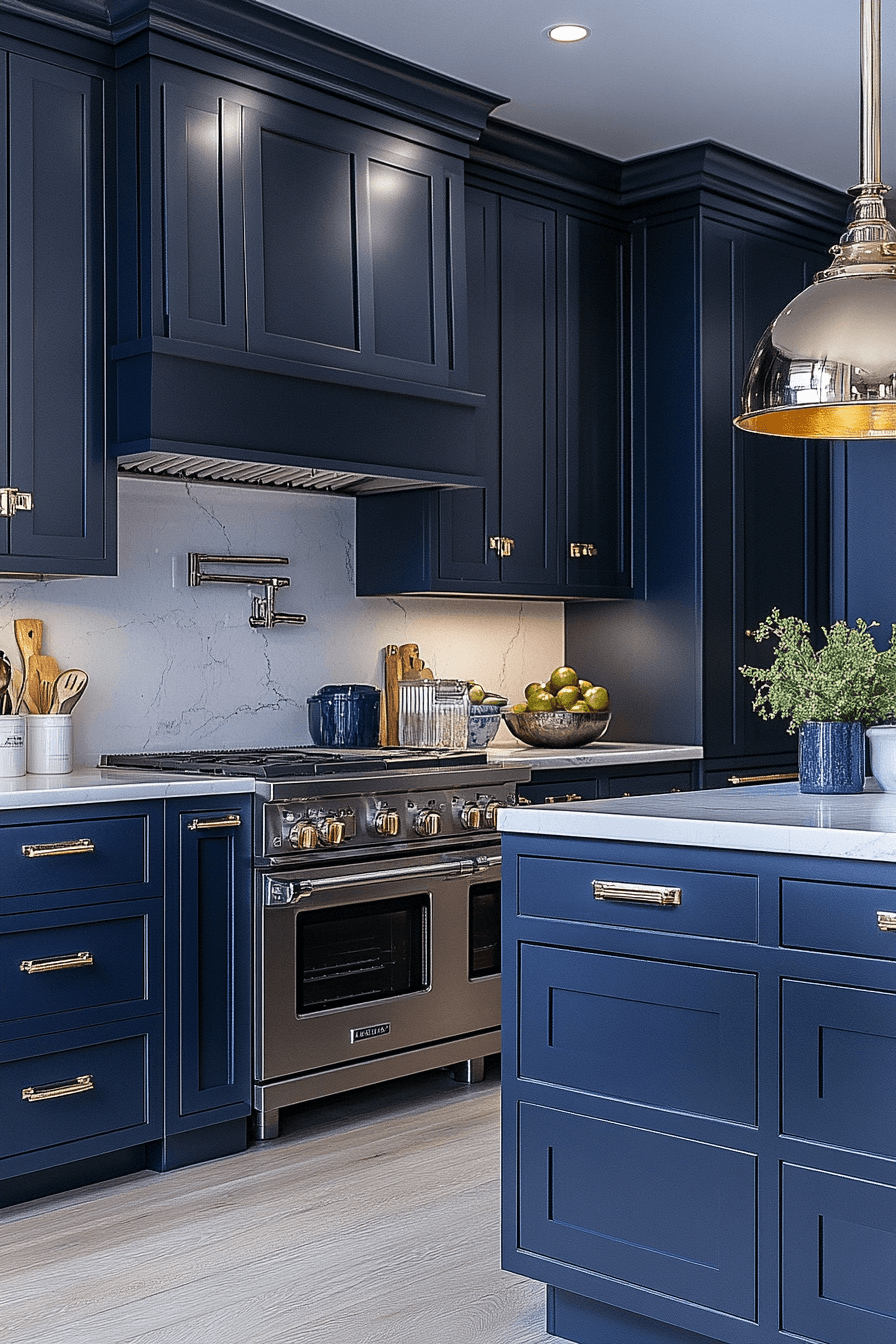 Dark Blue Kitchen Cabinets