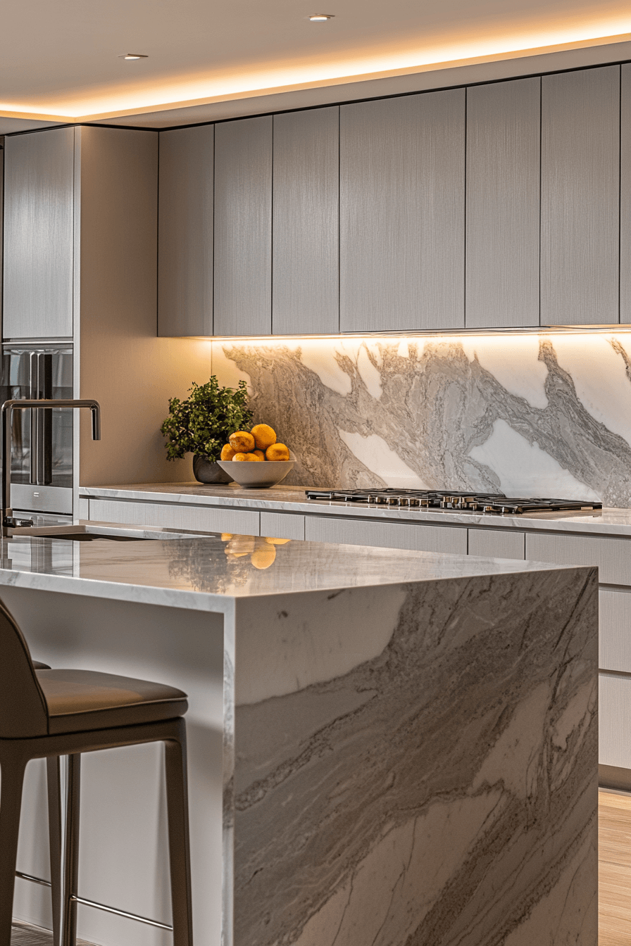 stone backsplash kitchen