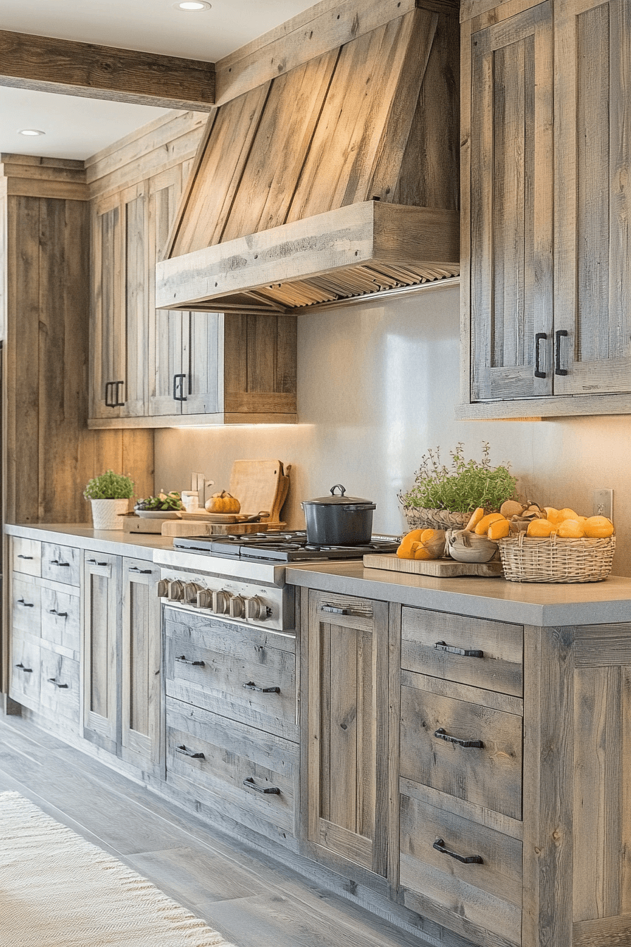 Rustic Farmhouse Kitchen Cabinets
