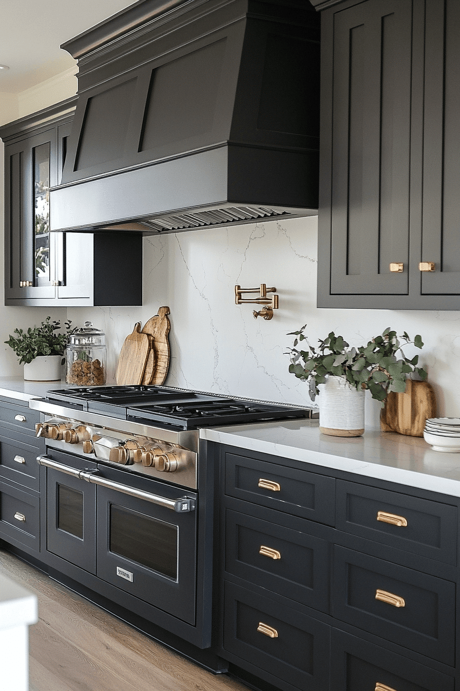 29 Charcoal Kitchen Cabinets That Create A Stunning Statement ...