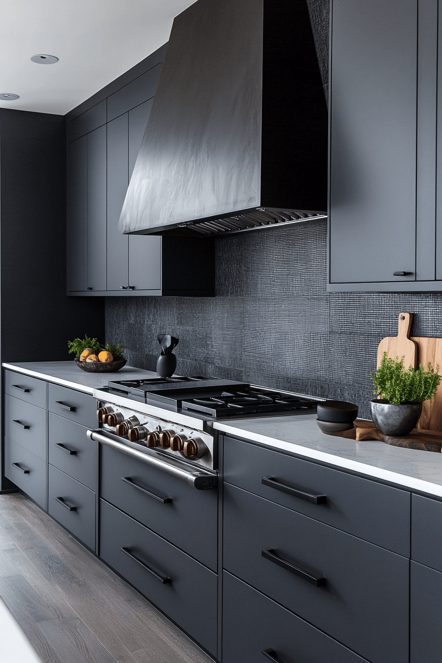 29 Charcoal Kitchen Cabinets That Create A Stunning Statement ...