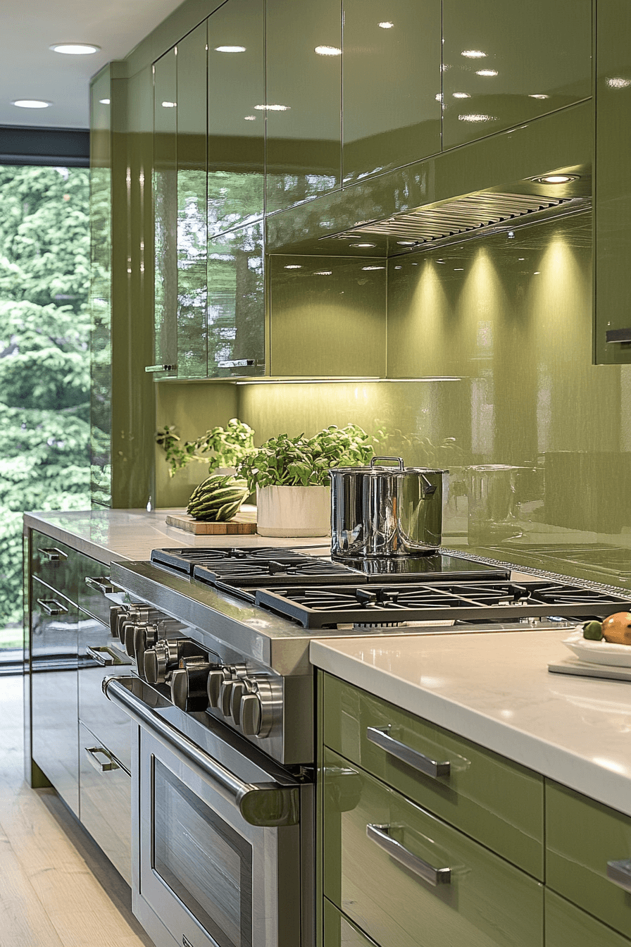 29 Olive Green Kitchen Cabinets That Make Kitchens Feel Happy ...
