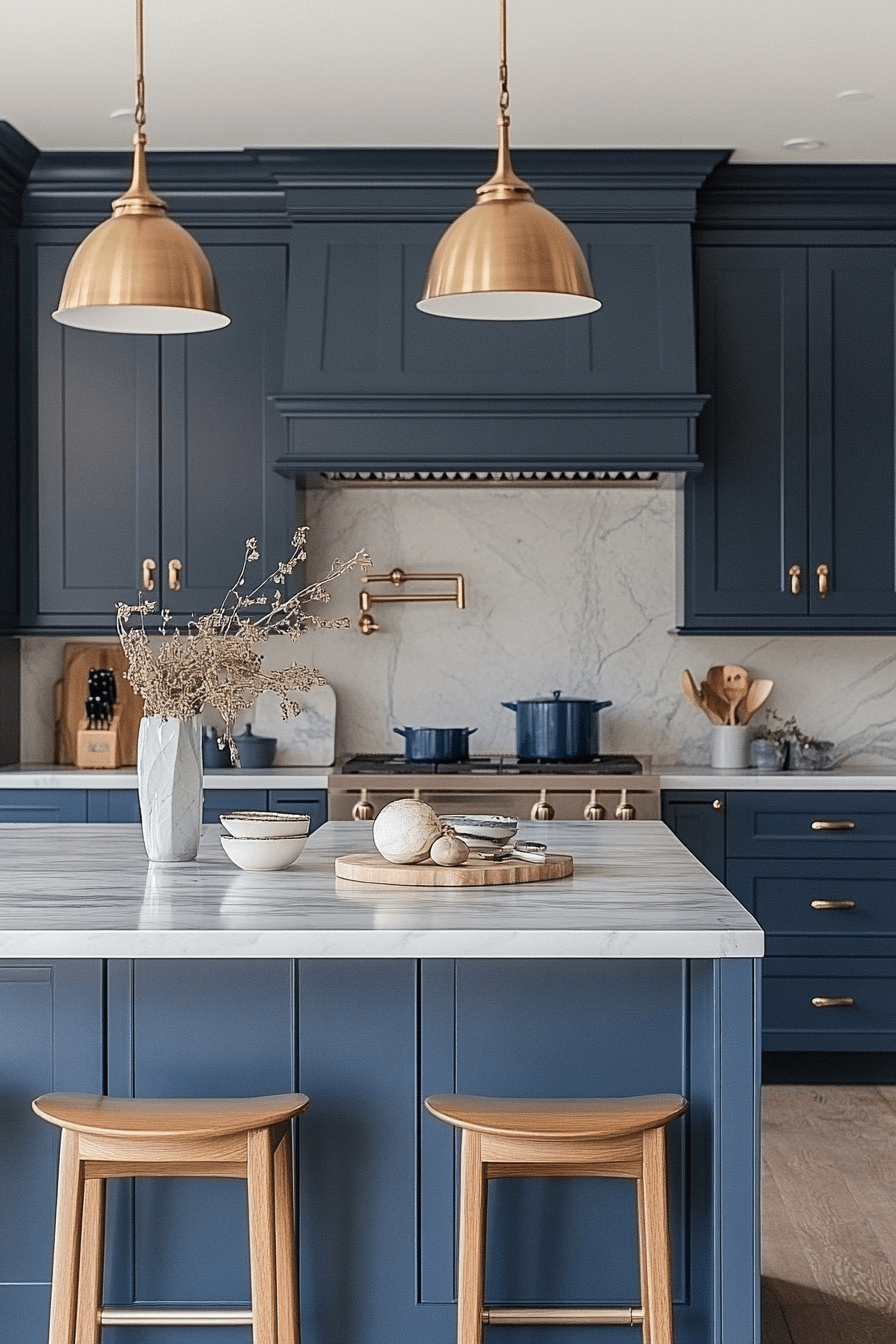 Slate Blue Kitchen Cabinets