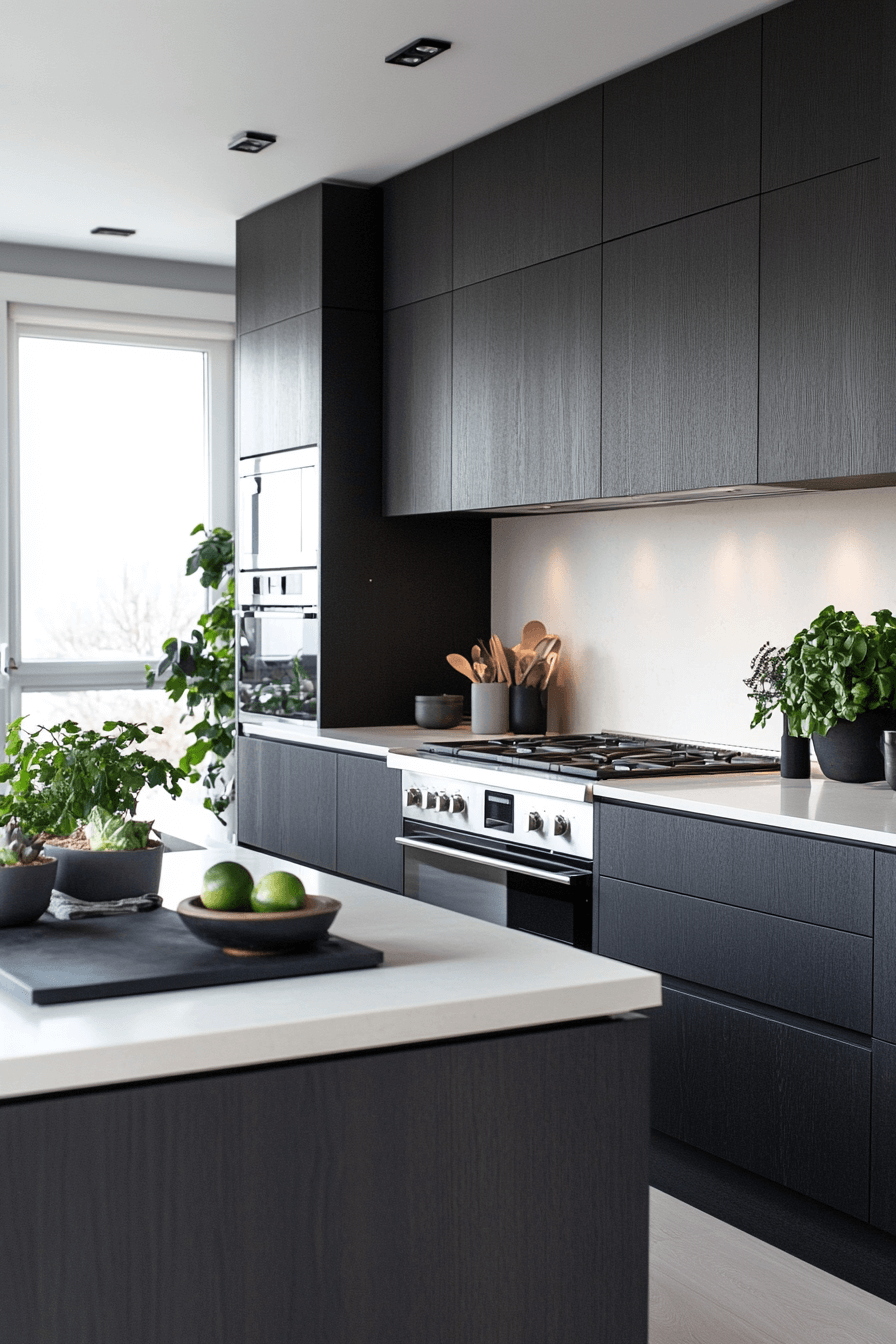 Charcoal Kitchen Cabinets