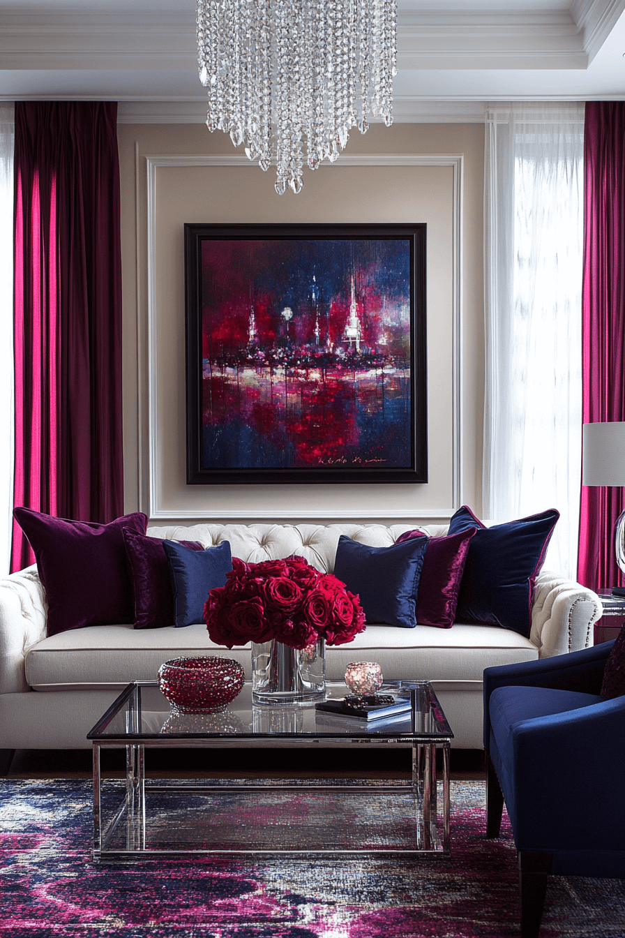 jewel tone living room