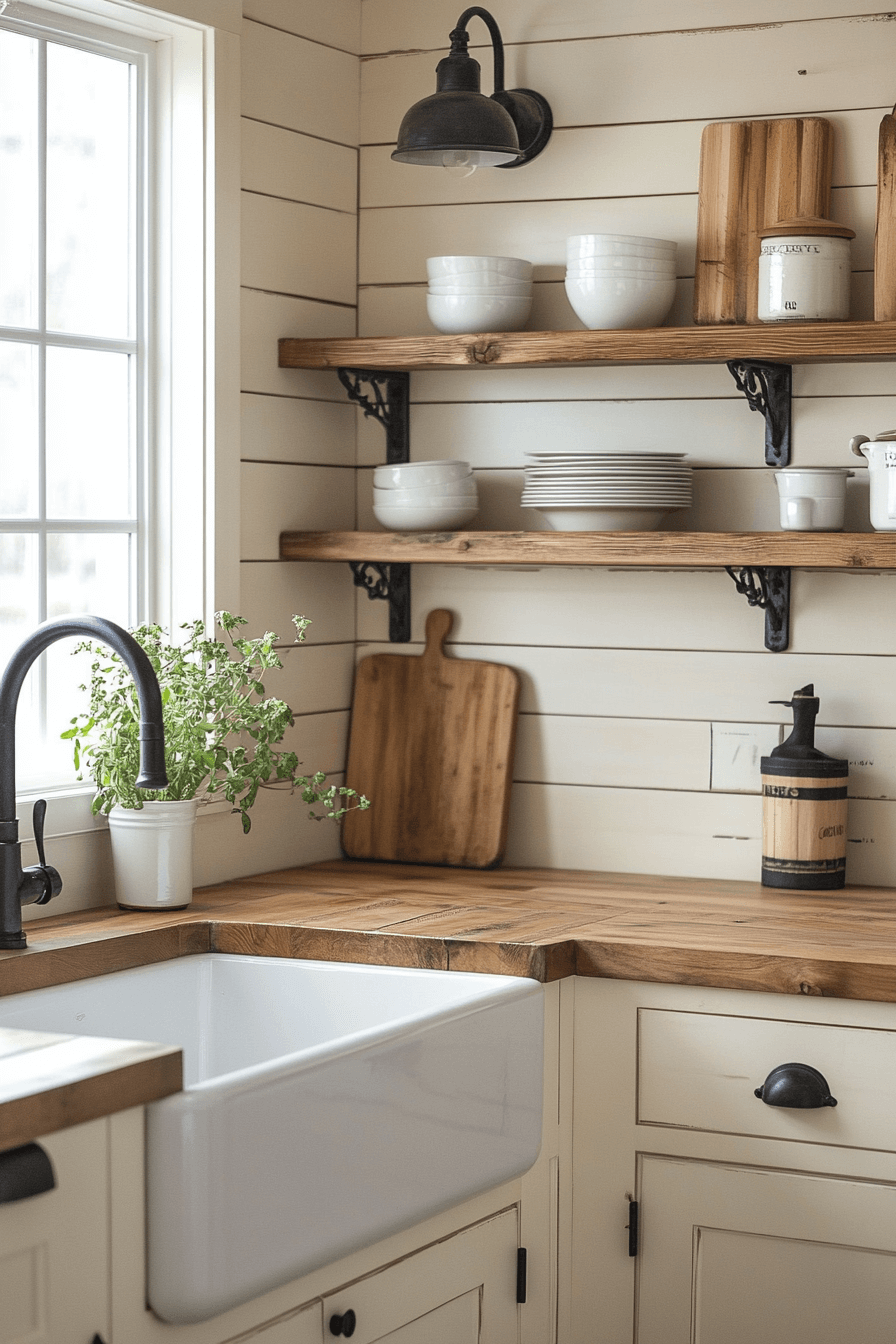 shiplap backsplash kitchen